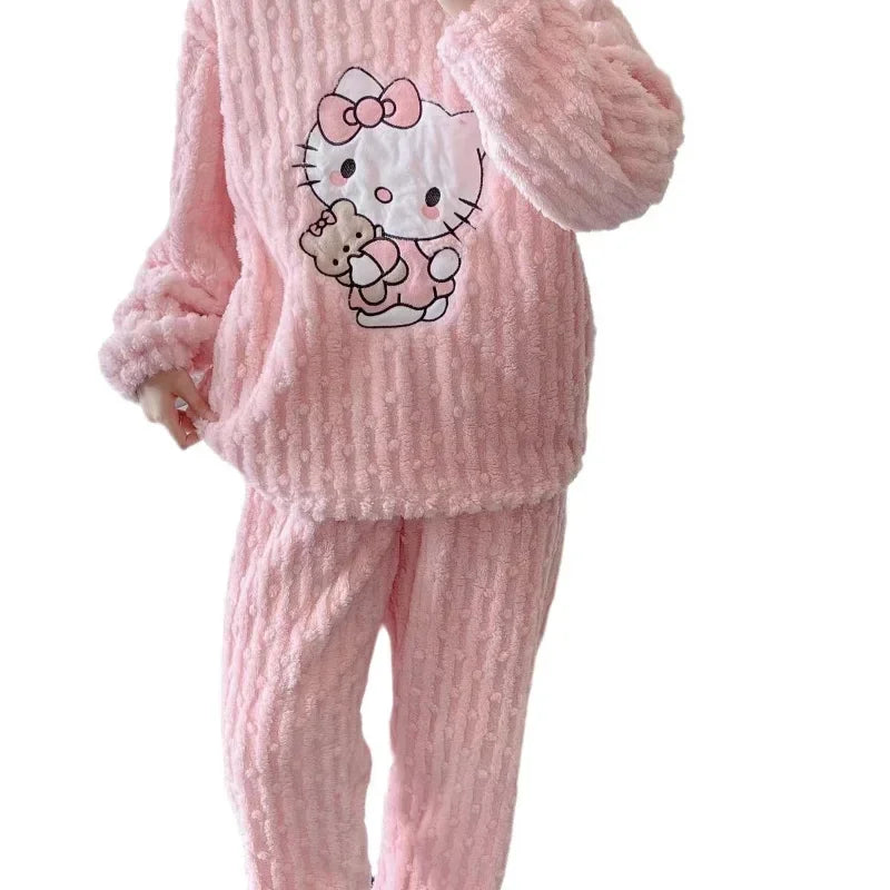 Hello Kitty Autumn Winter Fleecing Pajama Suit