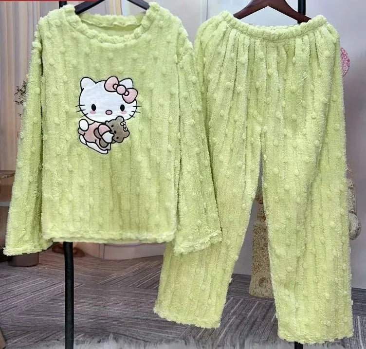 Hello Kitty Autumn Winter Fleecing Pajama Suit